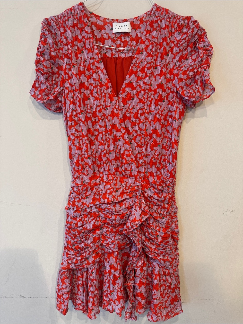 Floral Ruched Mini Dress